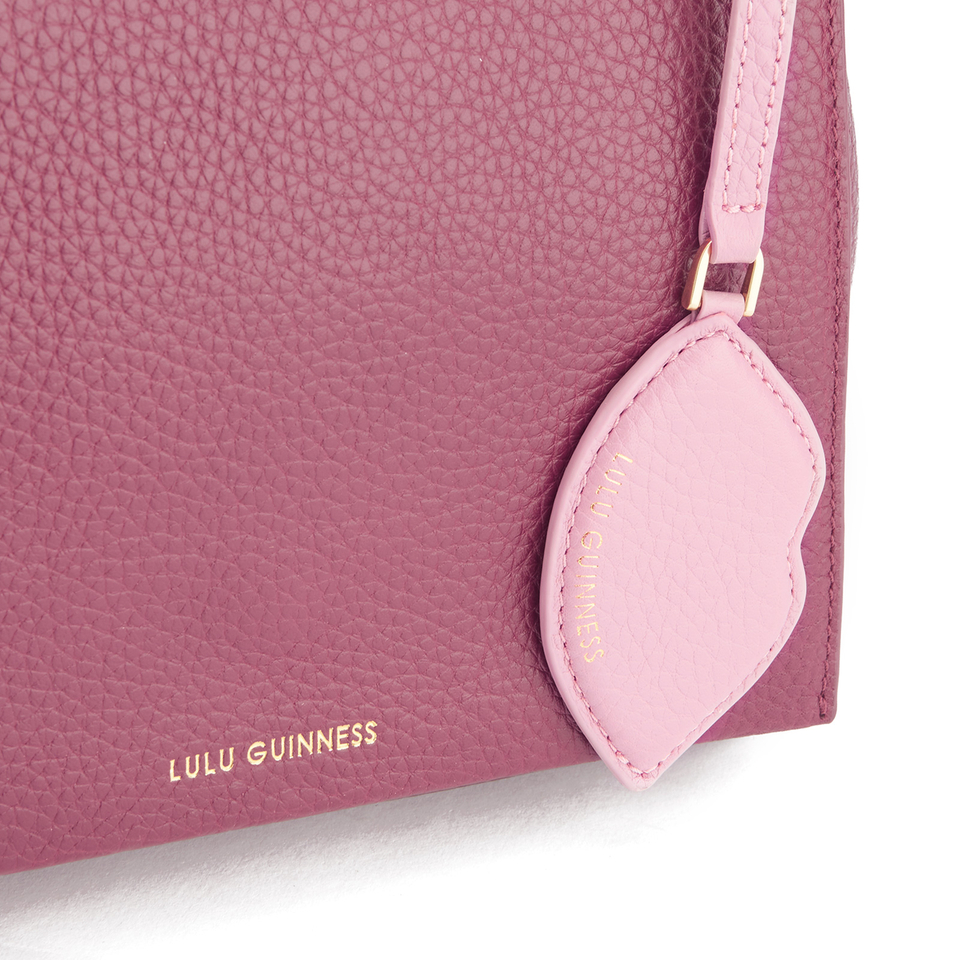 Lulu Guinness Women's Rita Small Shoulder Bag with Lip Charm - Cassis