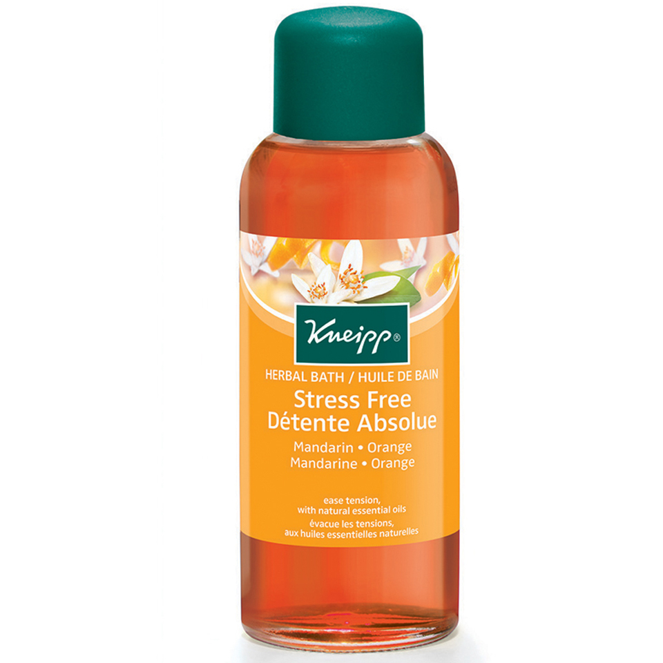 Aceite de baño natural Stress Free de mandarina y naranja de Kneipp (100 ml)
