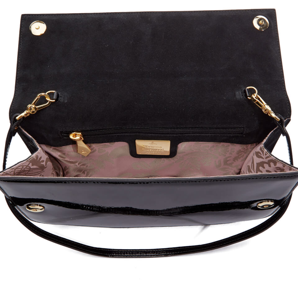 Vivienne Westwood Women's Mirror Ball Clutch Bag with Shoulder Strap - Black