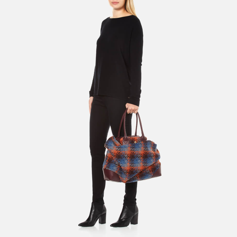 ★Vivienne Westwood★ Coin Tote Bag Blue Orange Tartan 56010 Frame Coin Purse in BLUE-ORANGE-TARTAN | Vivienne Westwood®