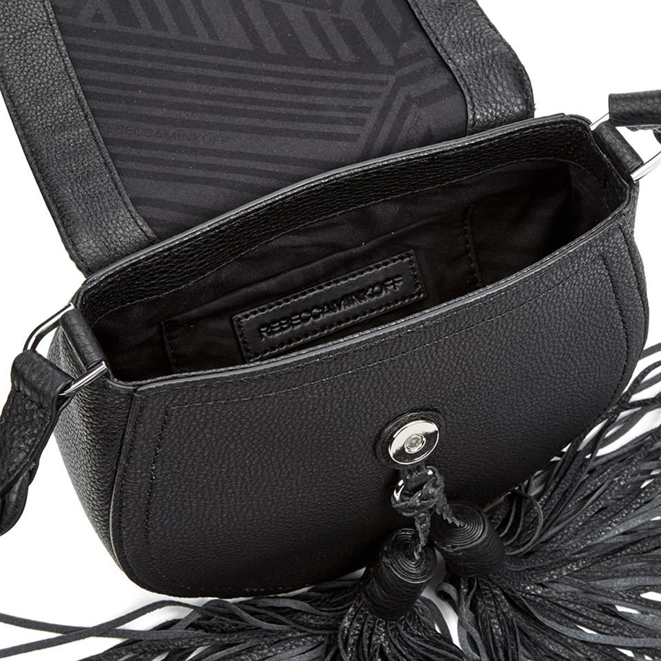 Rebecca Minkoff Women's Isobel Tassel Saddle Crossbody Bag - Black