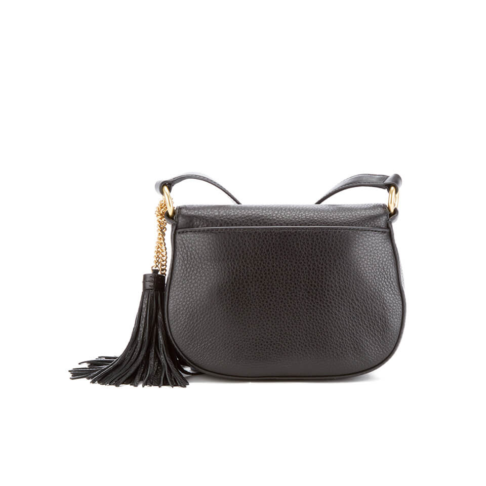 MICHAEL MICHAEL KORS Elyse Tassle Saddle Bag - Black