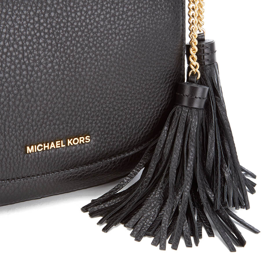 MICHAEL MICHAEL KORS Elyse Tassle Saddle Bag - Black