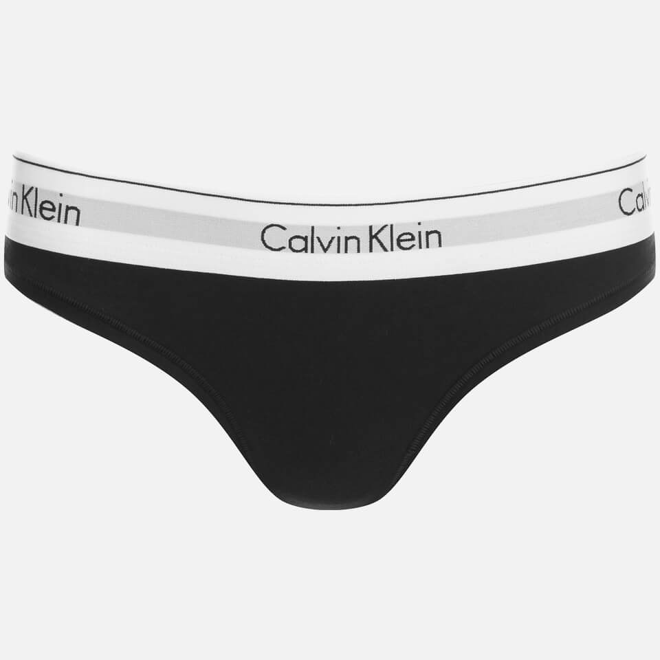 Calvin Klein Women's Modern Cotton Thong - Black