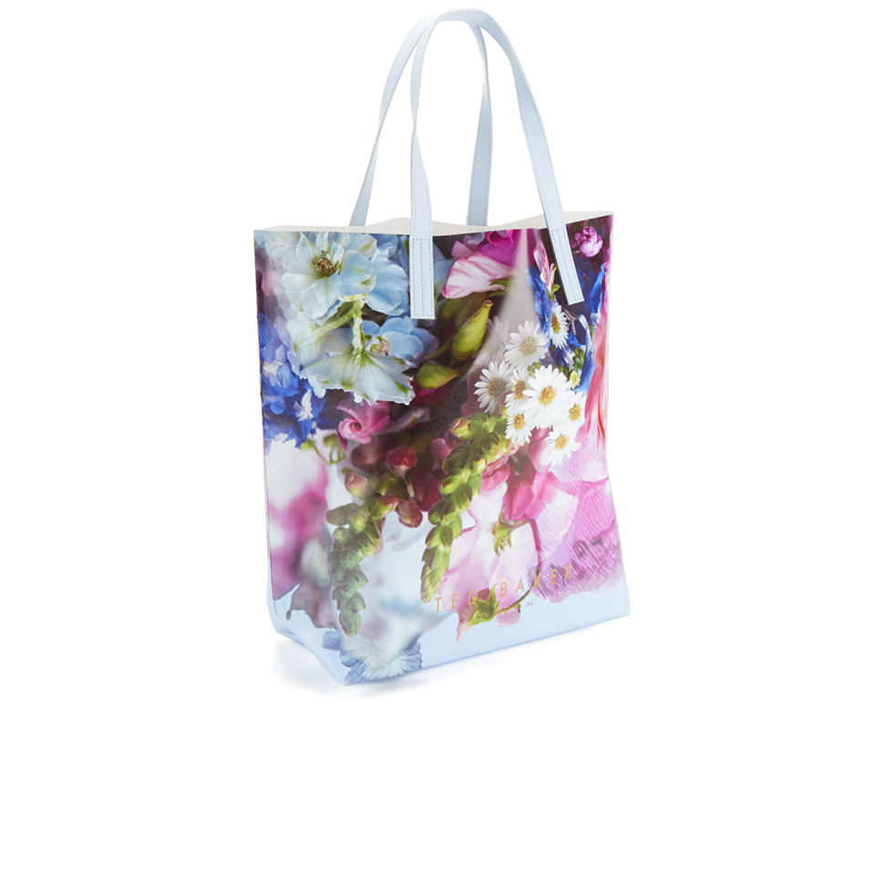 Ted Baker Women's Nellee Floral Focus Large Canvas Tote Bag - Powder Blue