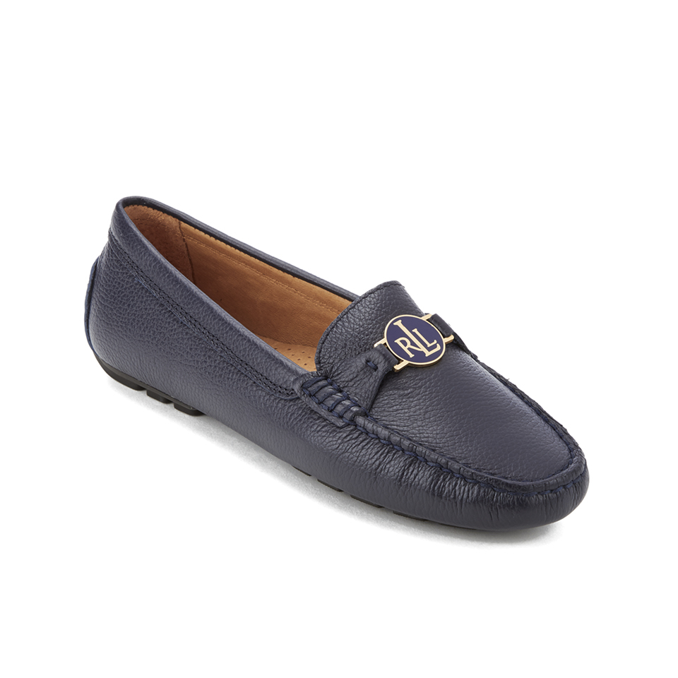 Lauren Ralph Lauren Women s Carley Leather Loafers Modern Navy Allsole