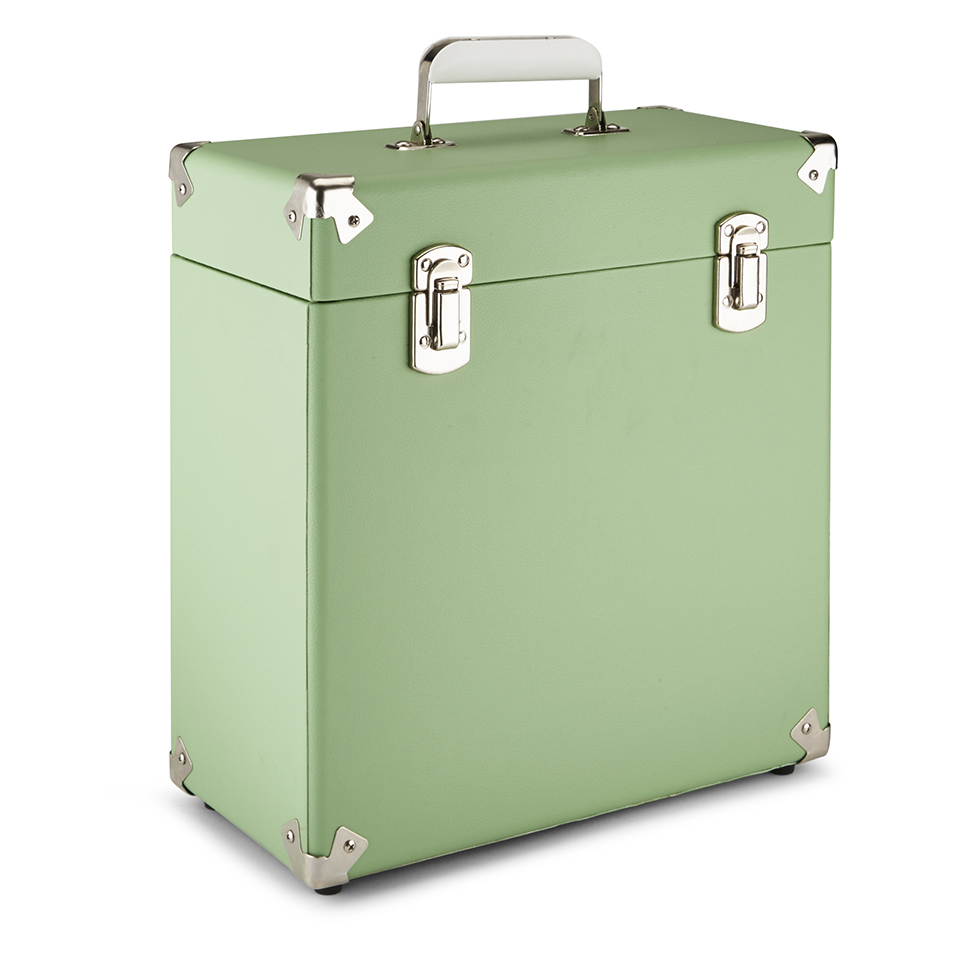 GPO Retro Portable Carry Case for LP Records and 12-Inch Vinyl - Green