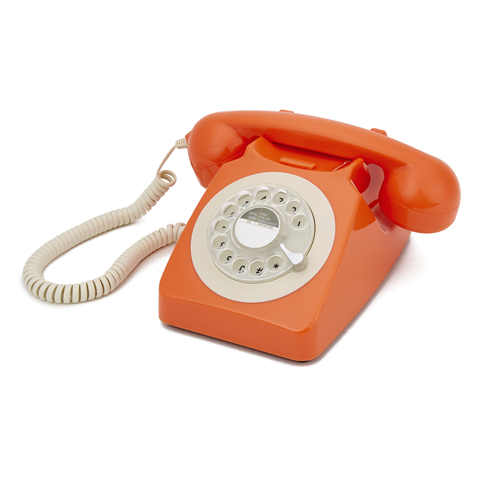 GPO Retro 746 Rotary Dial Telephone - Orange
