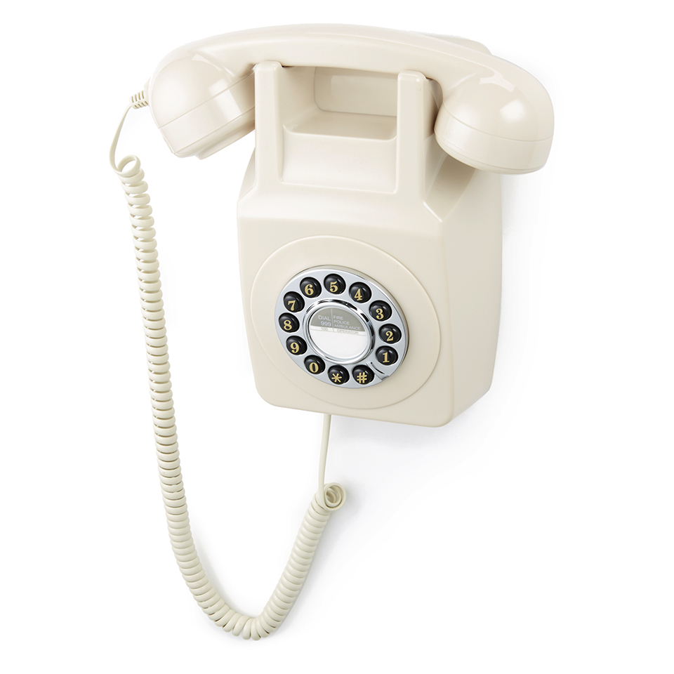 GPO Retro 746 Push Button Wall Telephone - Ivory