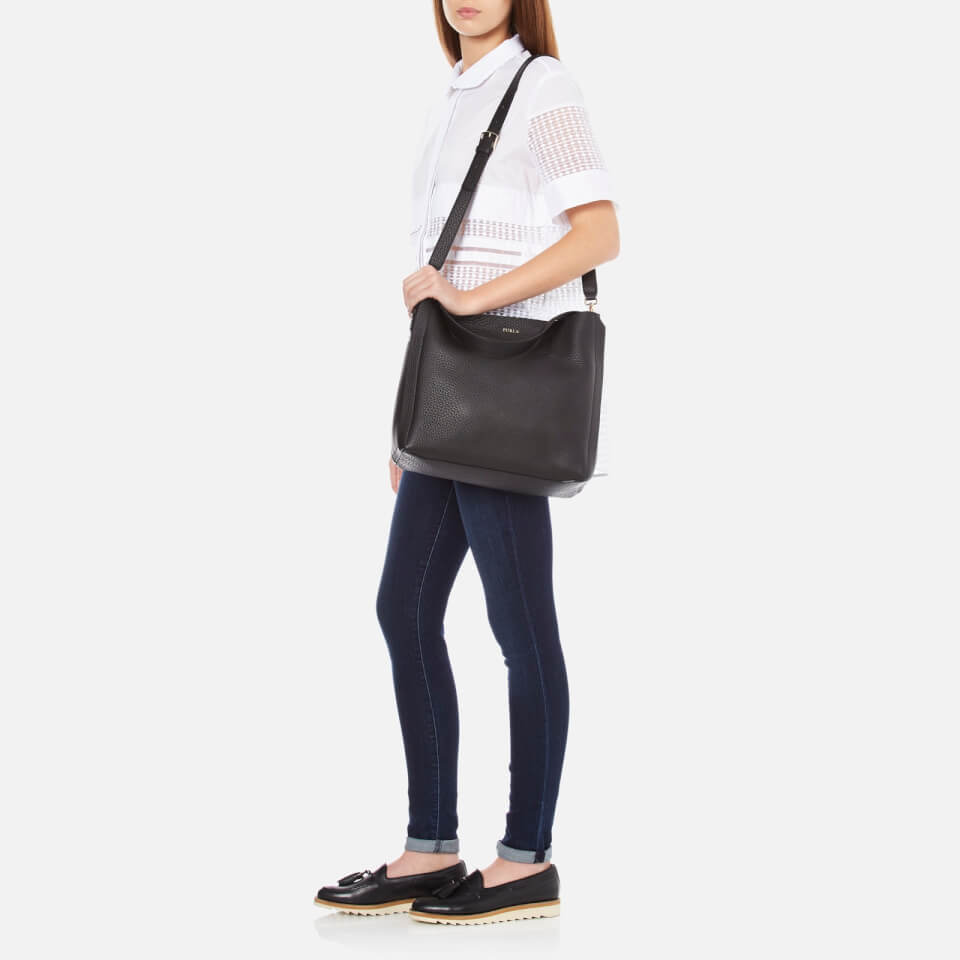 Furla Women's Capriccio Medium Hobo Bag - Black