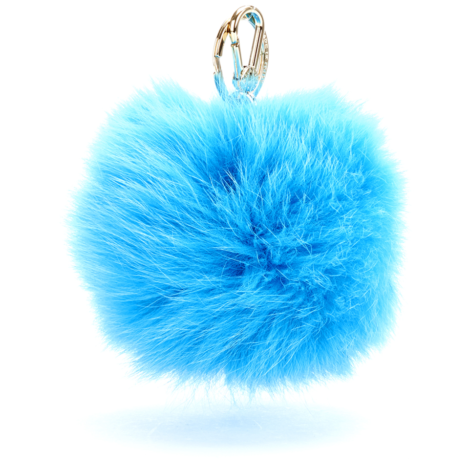 Furla Women's Bubble Keyring Pom Pom - Blue
