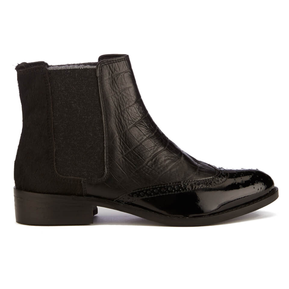 Ellende Schoolonderwijs Onbekwaamheid Dune Women's Quentin Leather Mix Brogue Chelsea Boots - Black | FREE UK  Delivery | Allsole