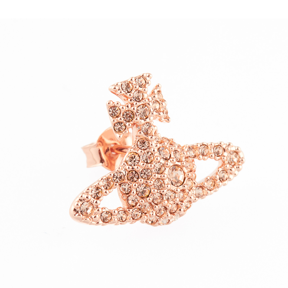 Vivienne Westwood Jewellery Women's Grace Bas Relief Stud Earrings - Pink Gold