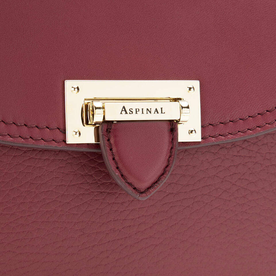 Aspinal of London Women's Portobello Mini Saddle Bag - Bordeaux