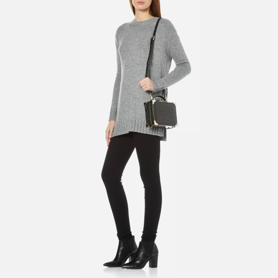 Aspinal of London Women's Mini Croc Trunk Bag - Forest Green Croc