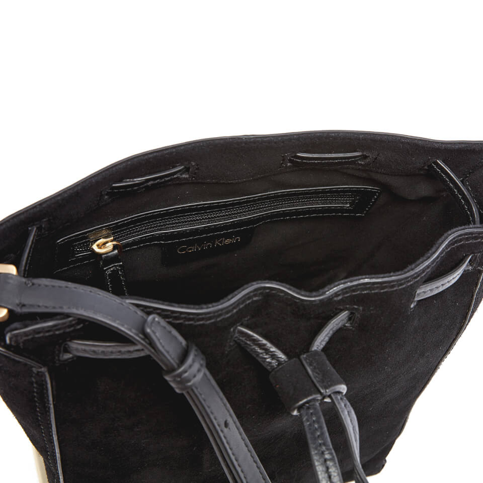 Calvin Klein Women's Keyla Suede Bucket Bag - Black