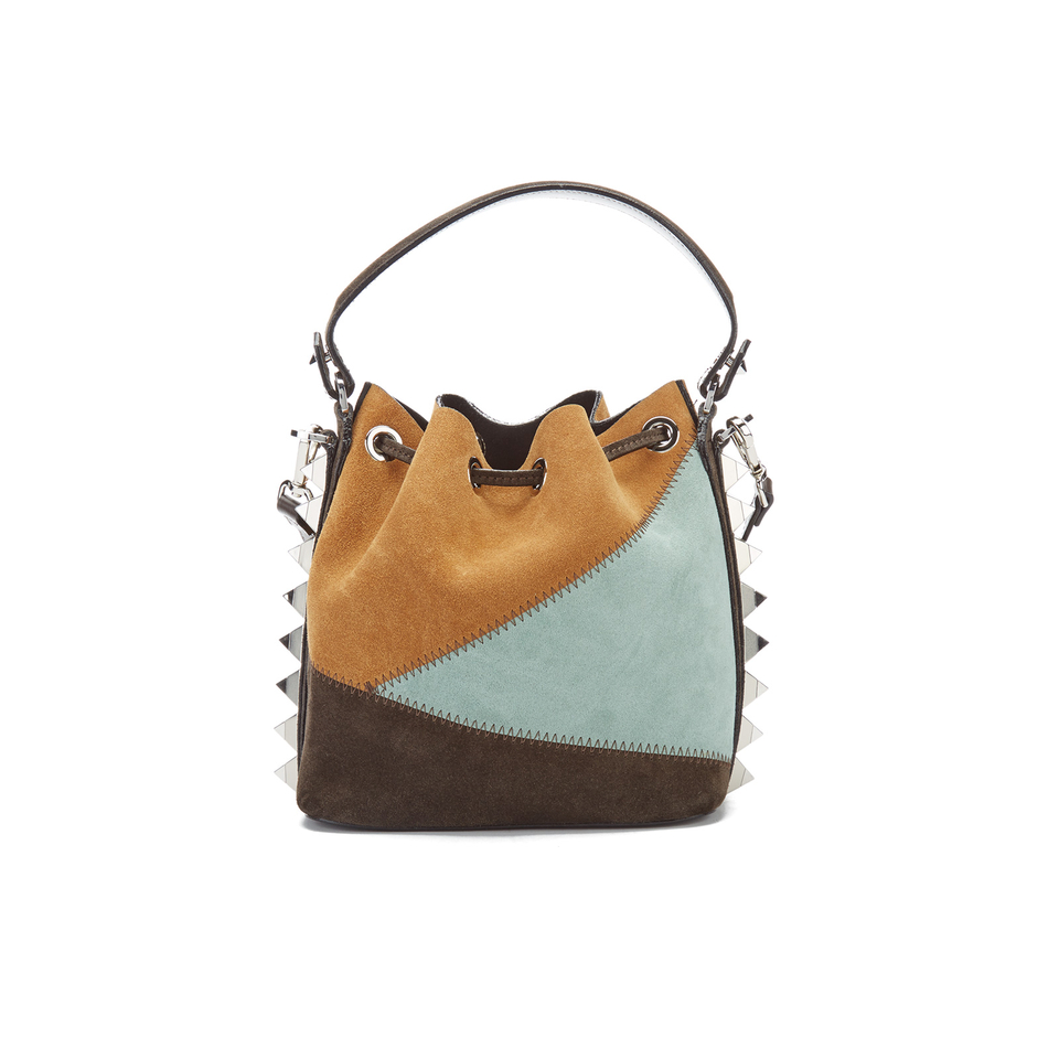 SALAR Women's Tala Small Edges Bucket Bag - Tan/Multi