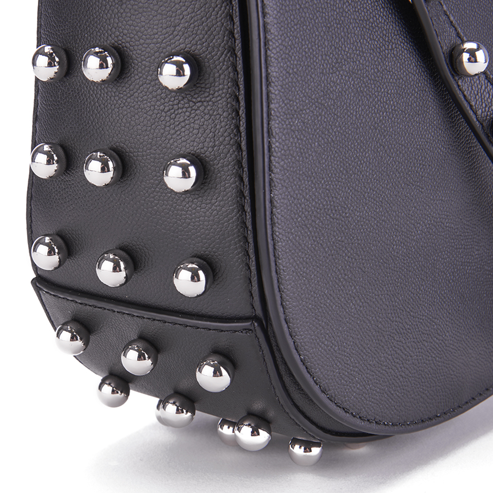ALEXANDER WANG LIA スタッズ メッセンジャー バッグ ALEXANDER WANG Lia Black Leather Studded Flap Messenger Bag