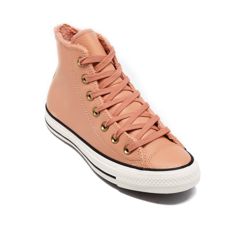 Converse Women's Chuck Taylor All Star Fur Hi-Top Trainers - Pink Blush/Black | Worldwide Delivery | Allsole