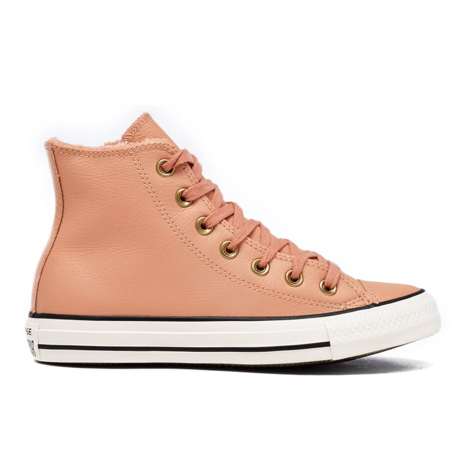 Converse Women's Chuck Taylor All Star Fur Hi-Top Trainers - Pink Blush/Black | Worldwide Delivery | Allsole