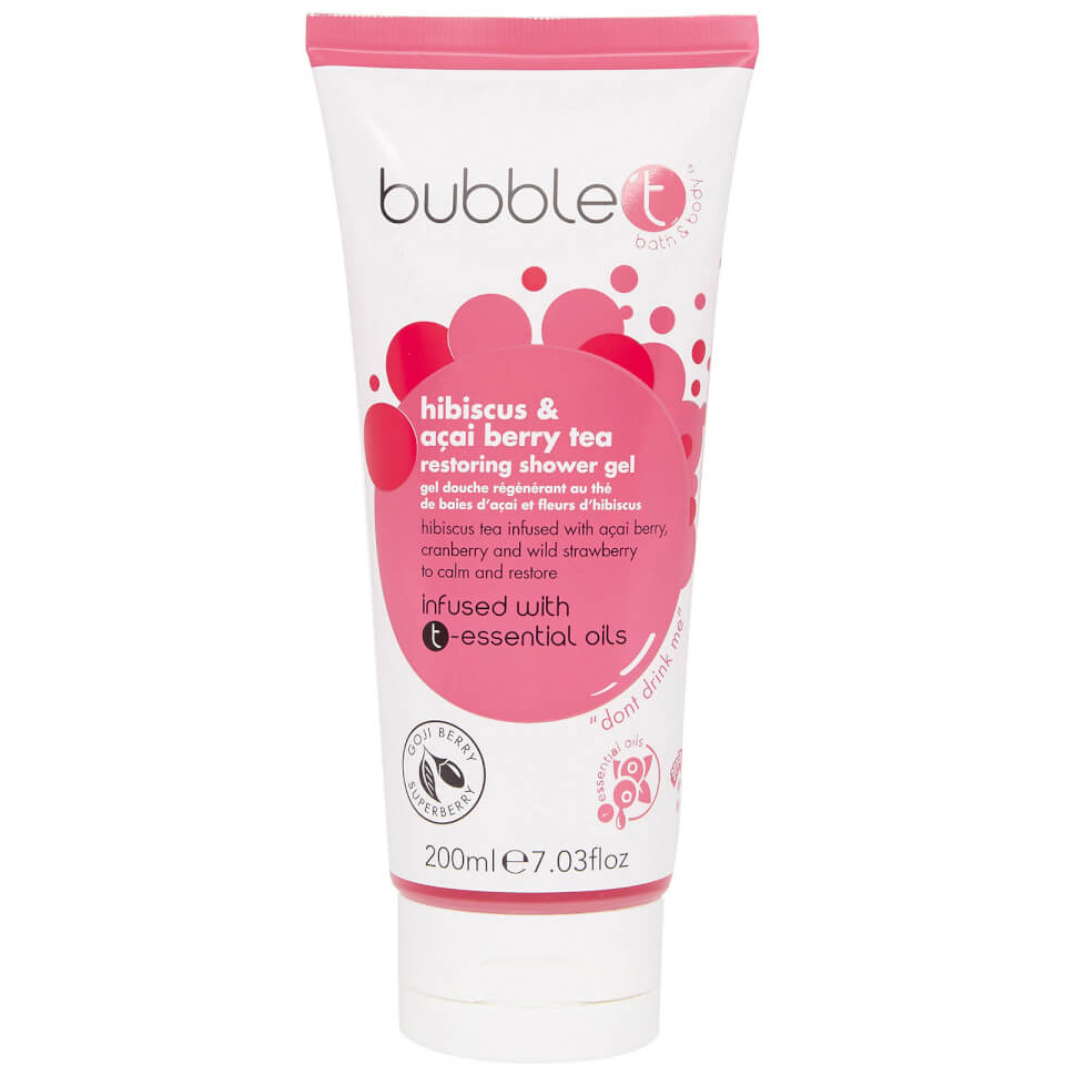 Bubble T Shower Gel - Hibiscus & Acai Berry Tea 200ml