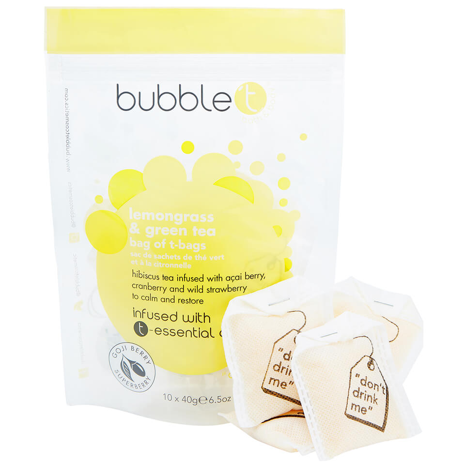 Infusion T-Bags para Baño de Bubble T - Té de Limoncillo y Verde 10 x 40 g