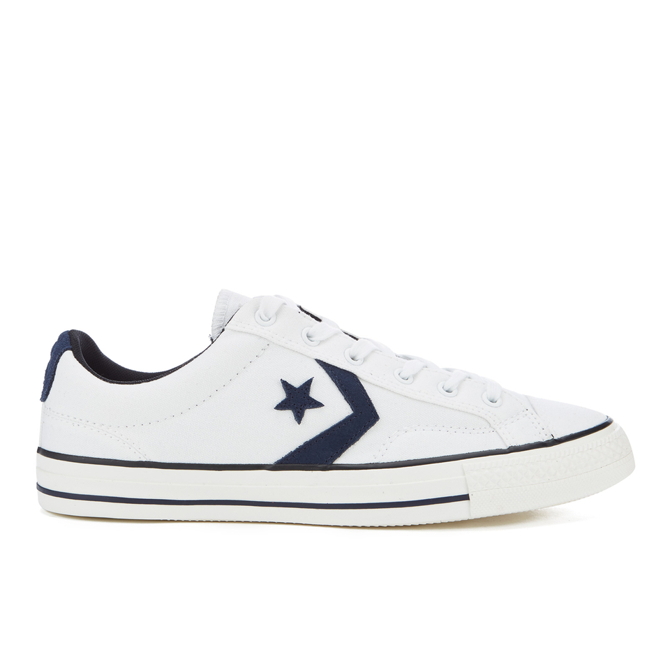 Converse CONS Men s Star Player Canvas Ox Trainers White Obsidian Black Allsole