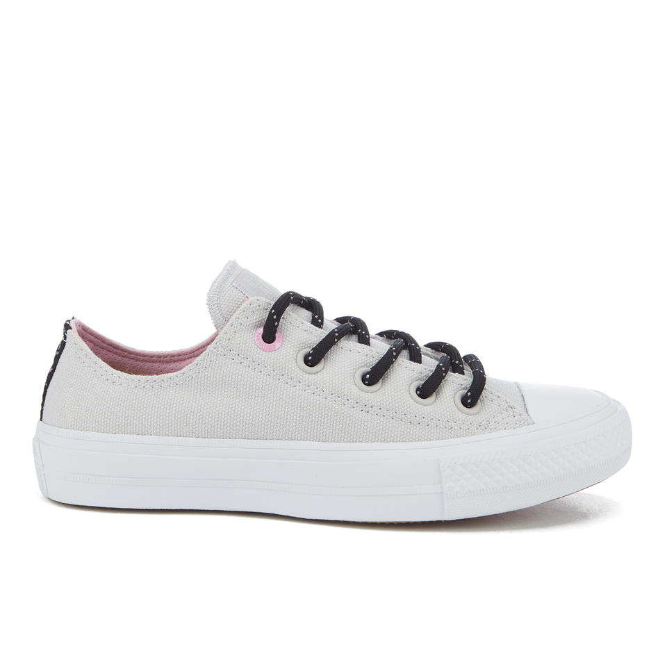 Converse Women s Chuck Taylor All Star II Shield Canvas Ox Trainers Mouse White Icy Pink Coggles