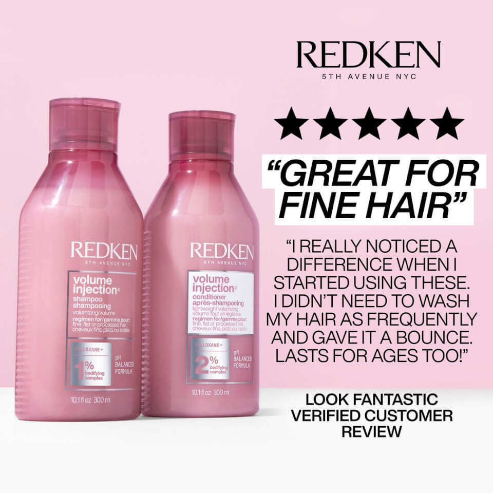 Redken Volume Injection Shampoo 300ml and Volume Injection Conditioner  250ml Duo - FREE Delivery