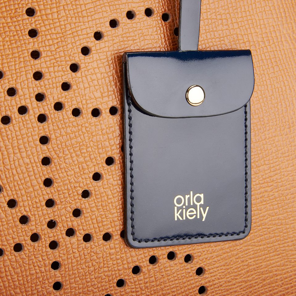 Orla Kiely Women's Willow Box Leather Tote Bag - Tan