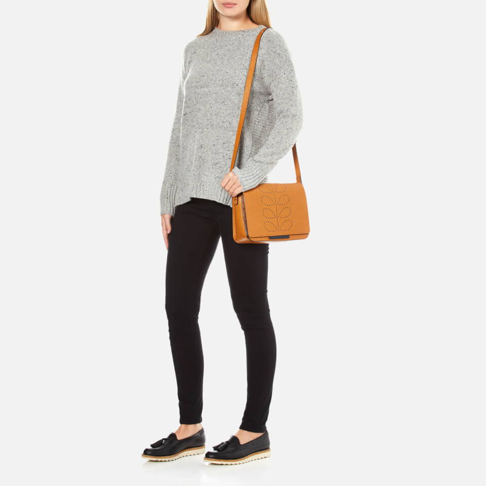 Orla Kiely Women's Mini Ivy Leather Cross Body Bag - Tan