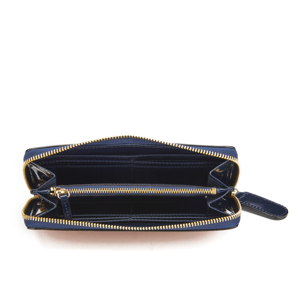 Orla Kiely Women's Big Zip Leather Wallet - Tan