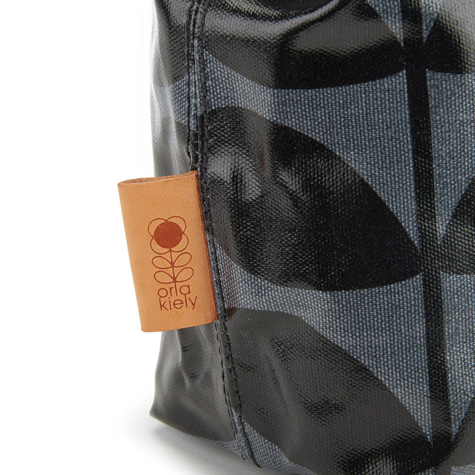 Orla Kiely Women's Linear Stem Print Laminated Mini Sling Bag - Midnight