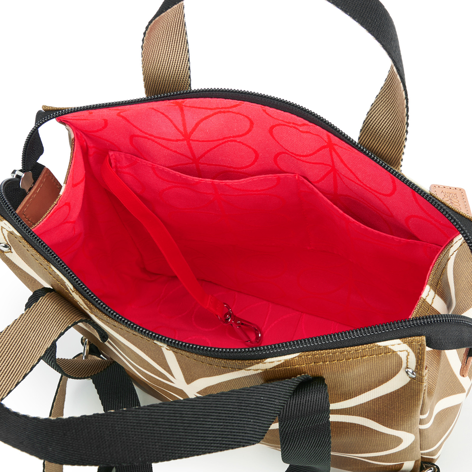 Orla Kiely Women's Linear Stem Print Small Backpack - Camel