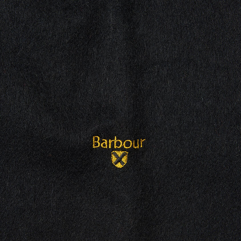 Barbour Heritage Men's Plain Lambswool Scarf - Black
