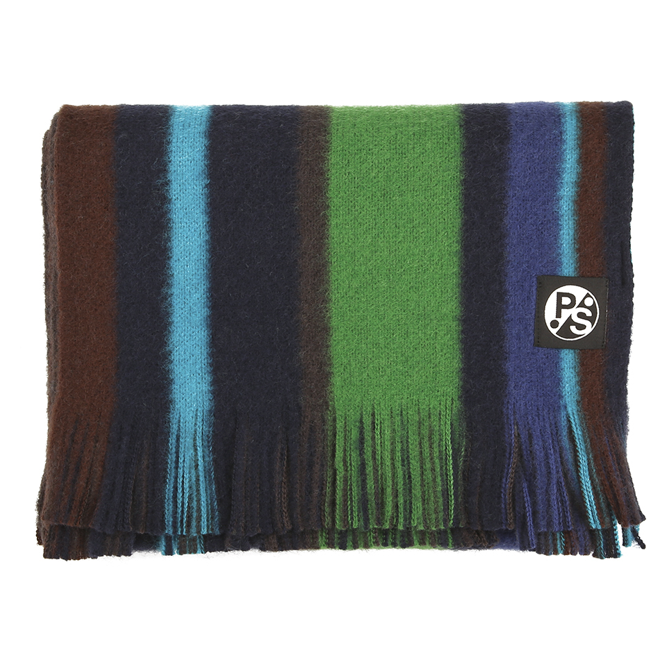 PS by Paul Smith Men's Reversible Stripe Scarf - Navy