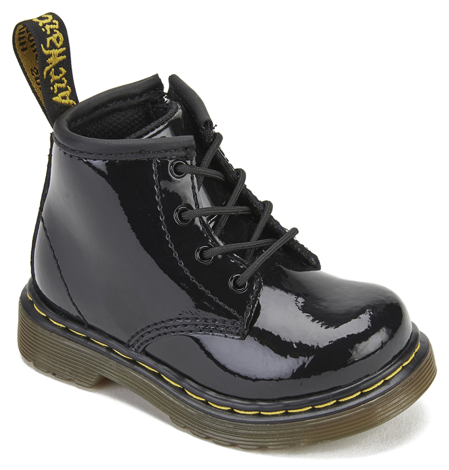 Dr. Martens Toddlers' 1460 I Patent Lamper Lace Up Boots - Black
