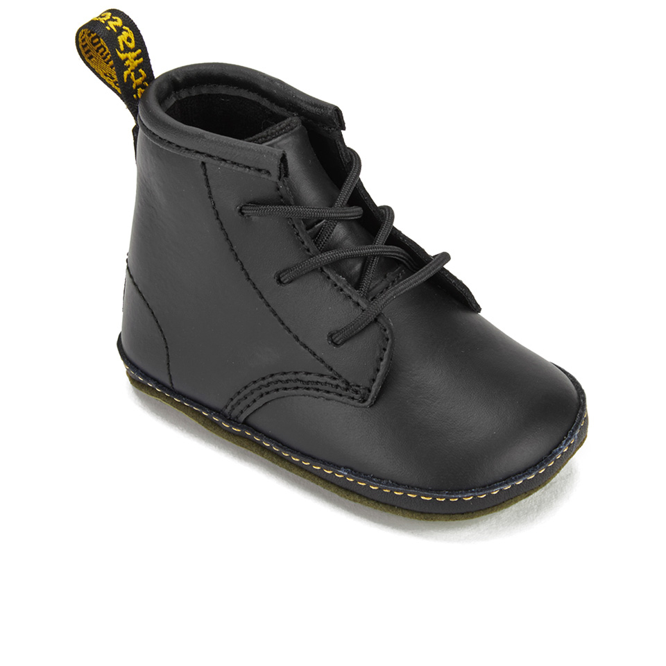 Dr. Martens Babies Auburn Kid Limper Leather Boots Black Allsole