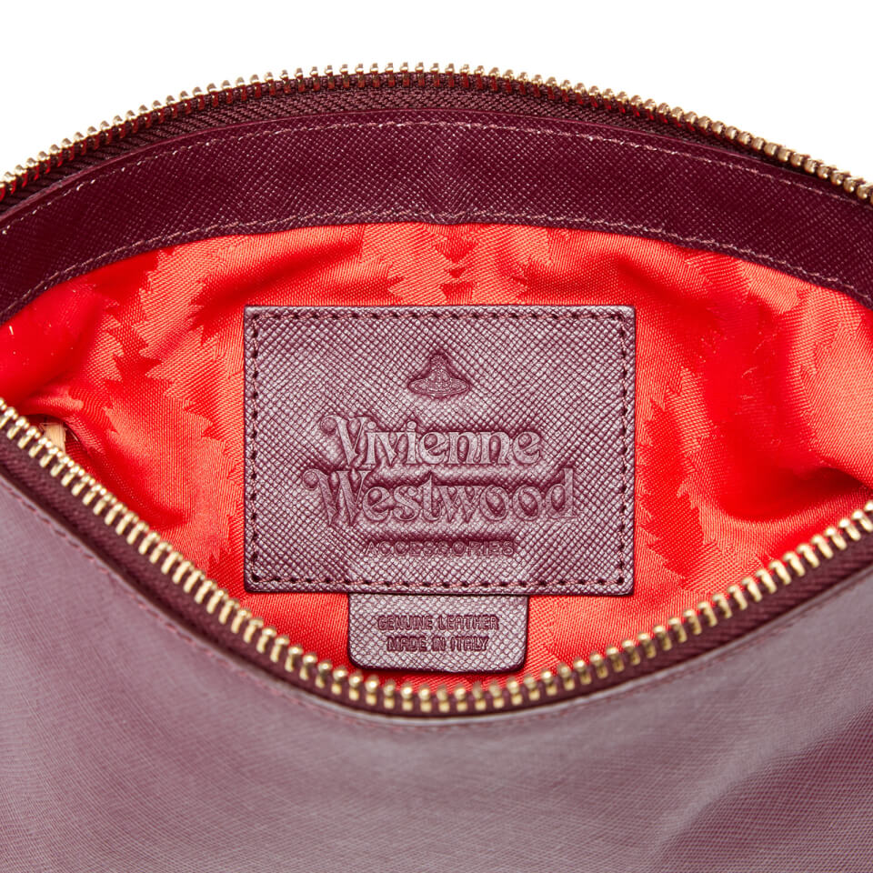 Vivienne Westwood Women's Opio Saffiano Small Clutch Bag - Bordeaux