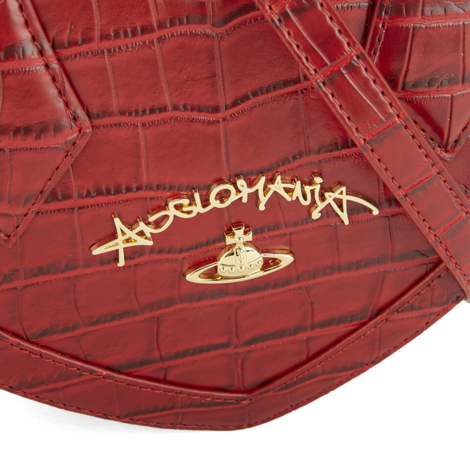 Vivienne Westwood Women's Dorset Croc Heart Cross Body Bag - Bordeaux