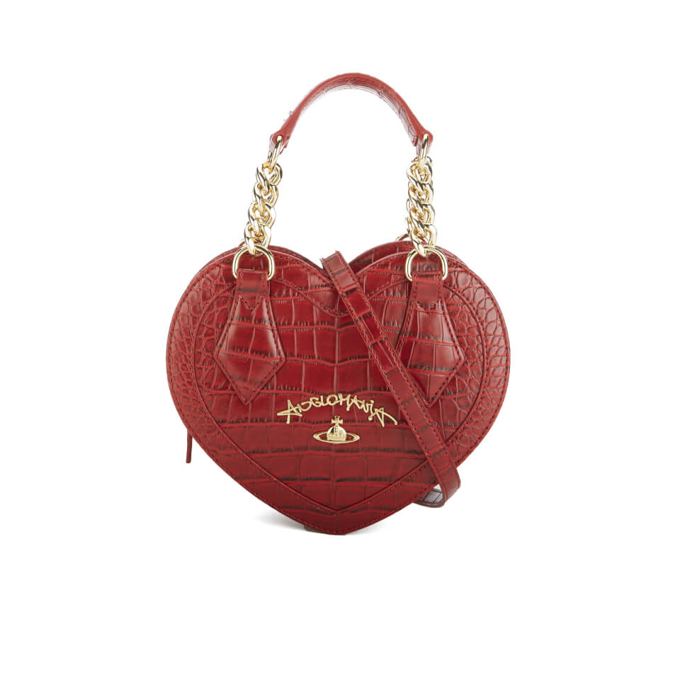 Vivienne Westwood Women's Dorset Croc Heart Cross Body Bag - Bordeaux