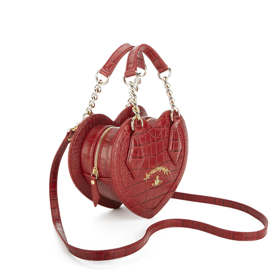 Vivienne Westwood Women's Dorset Croc Heart Cross Body Bag - Bordeaux