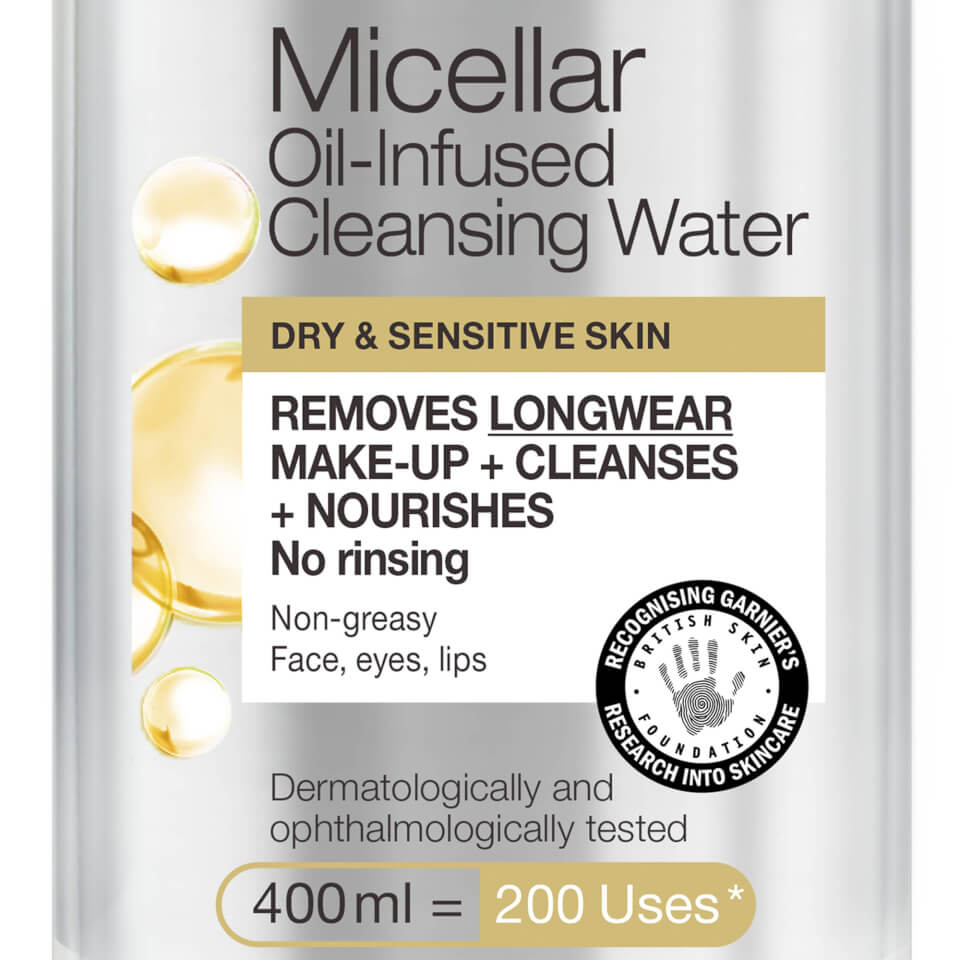 Garnier Micellar Water Oil Infused Facial Cleanser and Makeup Remover 400ml
