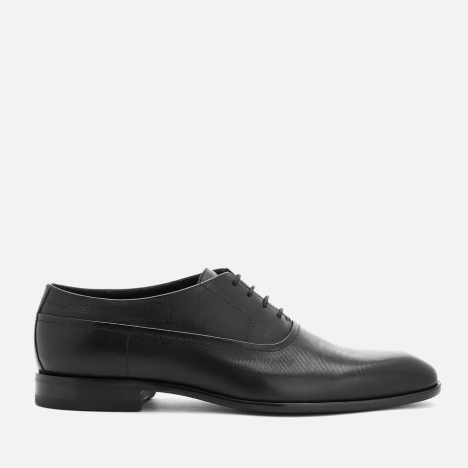 HUGO Men's Dressapp Leather Lace Up Oxford Shoes - Black