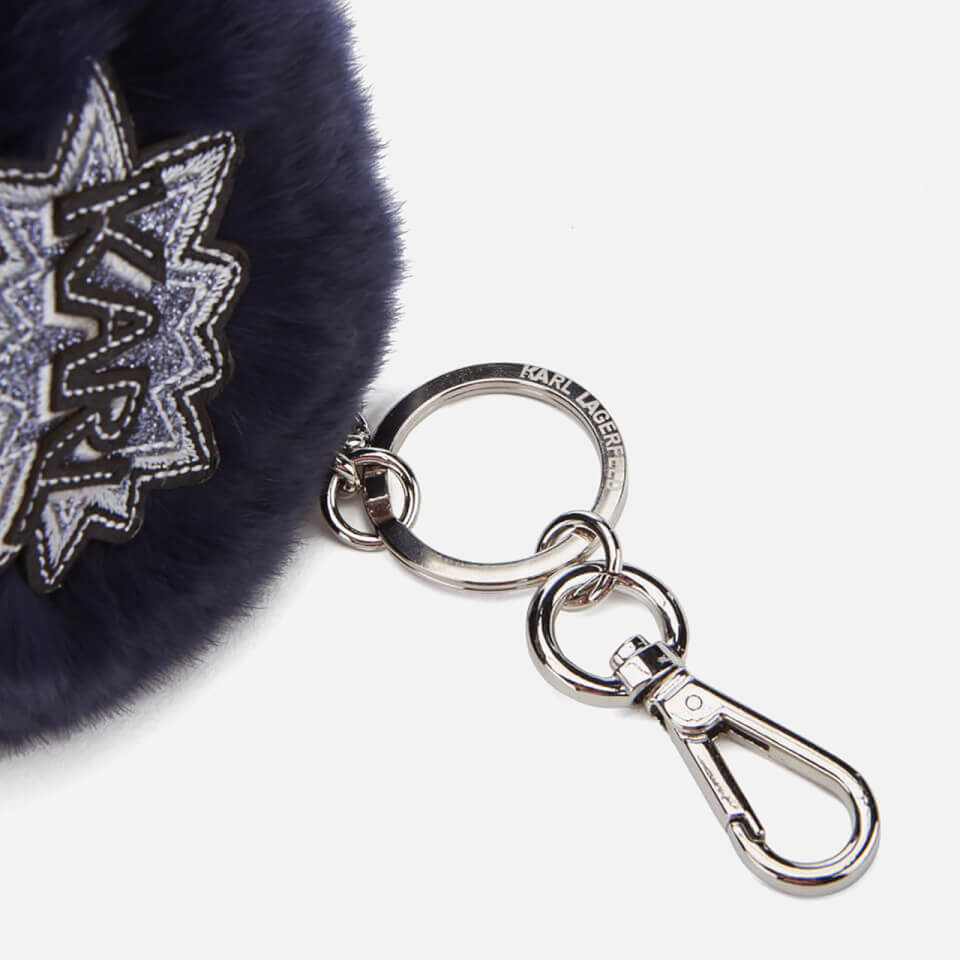 Karl Lagerfeld Women's K/Pop Fuzzy Keychain - Dark Sapphire