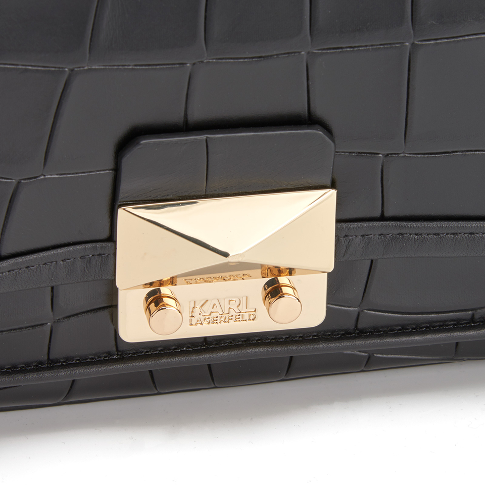 Karl Lagerfeld Women's K/Reptile Mini Handbag - Black