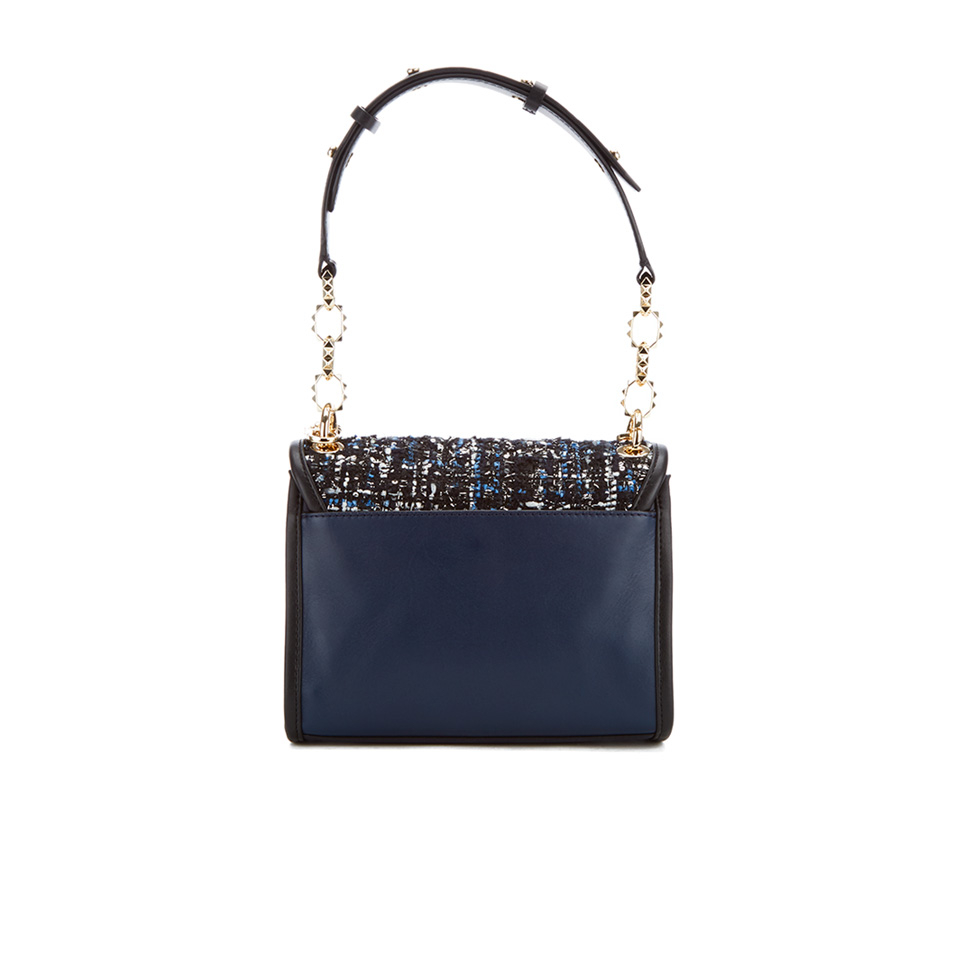 Karl Lagerfeld Women's K/Kuilted Tweed Mini Handbag - Midnight Blue