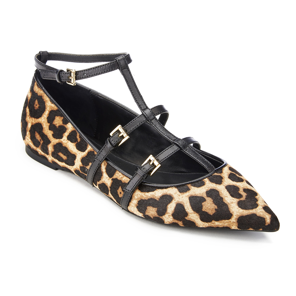 Michael kors discount leopard flats
