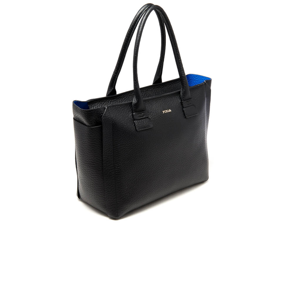 Furla Women s Capriccio Medium Tote Bag Onyx Bluette