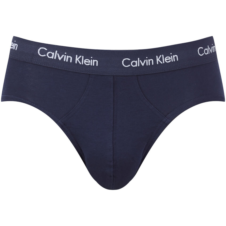 Calvin Klein Men's 3 Pack Hip Briefs - Black/Blue